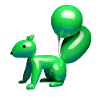 Luftballon Eichhörnchen grün