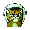 Chat terrifiant dans l’espace