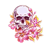 Crâne avec fleurs cadeau violet