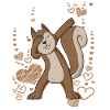 dabbing Eichhörnchen tanzen Waldtier