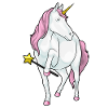 Einhorn Zauberer Zauberstab