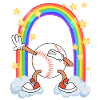 Baseball LGBTQ Softball Rainbow Dabbing
