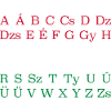 HUNGARIAN Alphabet Hungary Hungarian flag