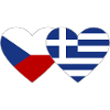 République tchèque Grèce Drapeau Coeur