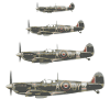 Spitfire Jagdflieger - Retro Geschenk Pilot