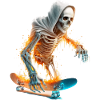Skateboarder Skeleton