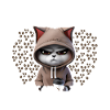 Coffee Drinking Cat Tea