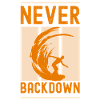 never backdown surf