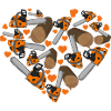 Hommes Saint-Valentin Coeur Bûcheron Tronçonneuse