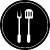 Grill tongs cricket symbol