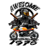Awesome since 1976, biker's birthday