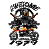 Awesome since 1979, biker's birthday
