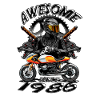 Awesome since 1985, biker's birthday