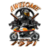 Awesome since 1971, biker's birthday