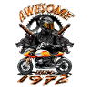 Awesome since 1972, biker's birthday