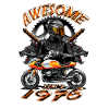 Awesome since 1976, biker's birthday