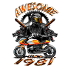 Awesome since 1981, biker's birthday