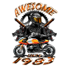 Awesome since 1983, biker's birthday