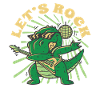 Funny Guitar Player T-Rex