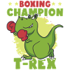 Boxer Boxing T-Rex Dinosaur