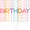 Graffiti de fille d’anniversaire néon