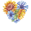 Ukrainian Heart Sunflower Dandelion Flowers