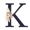 Customizable Monogram K Floral