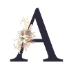 Personalisierbar Monogramm A Floral