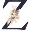 Customizable Monogram Z Floral