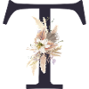 Customizable Monogram T Floral