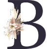 Personalisierbar Monogramm B Floral