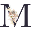 Personalisierbar Monogramm M Floral