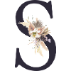 Customizable Monogram S Floral