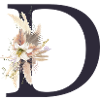 Customizable Monogram D Floral