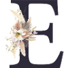 Customizable Monogram E Floral