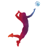 Volleyball female silhouette