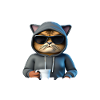 Coffee Cat Coffee Drinker