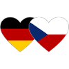 Germany Czech Republic Flag Heart