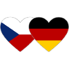 Czech Republic Germany Flag Heart
