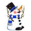 Cute snowman winter