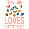 Butterfly girl loves butterflies