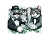 Cats Playing Cards