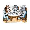 Cats Playing Cards