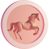 cheval cheval rose 3D