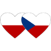 Poland Czech Republic Flag Heart