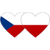 République tchèque Pologne Drapeau large