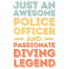 Policeman diving retro