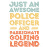 Policeman Golfing retro