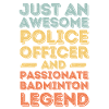 Policeman Badminton retro