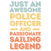 Policier naviguant rétro